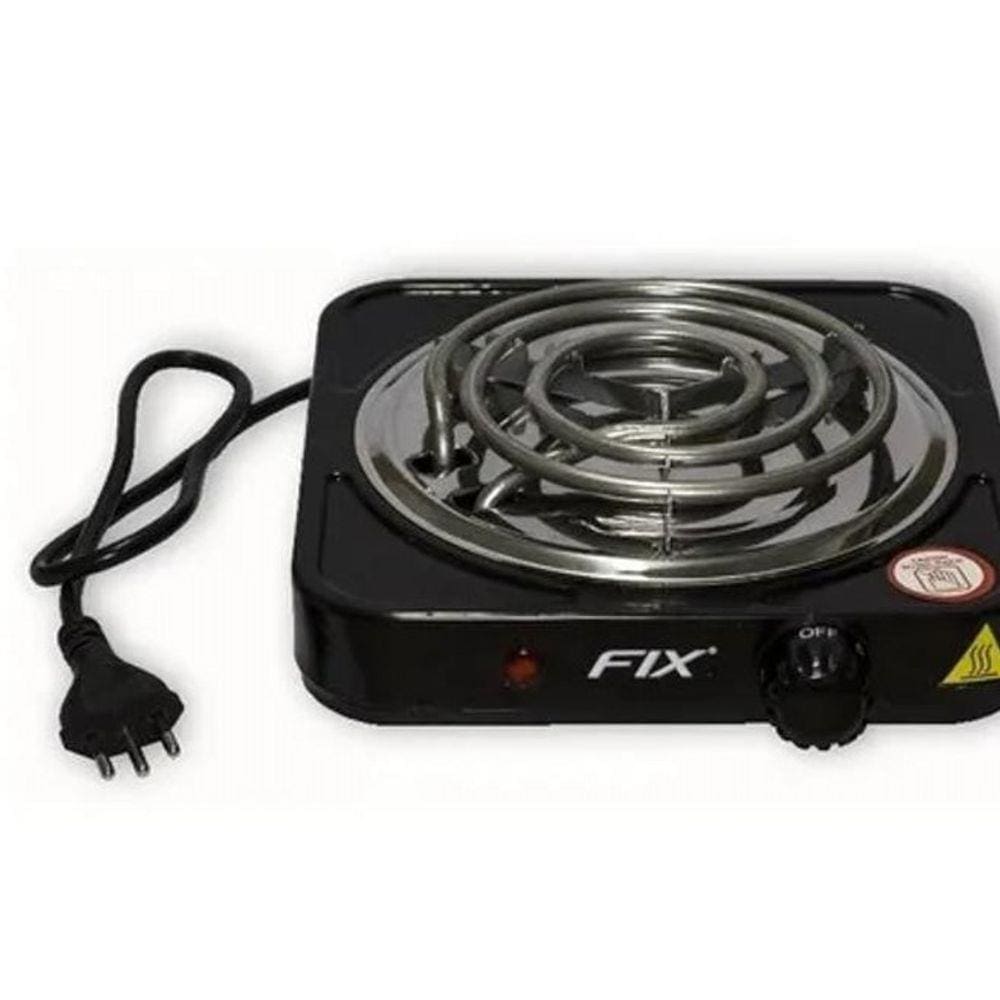 Fogão Elétrico Portátil Espiral 1 Boca 127V - Fix - Preto