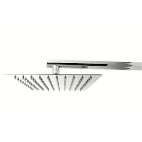 Chuveiro Ducha A Gás 20X20 Metal Com Braço De 38Cm