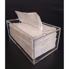 Caixa Porta Lenços De Papel Ou Interfolha Acrilico Cristal