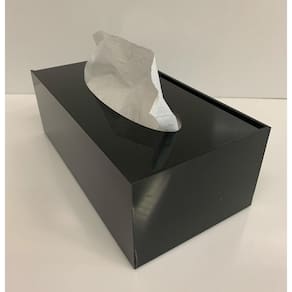 Caixa Porta Lenços De Papel Em Acrílico Cristal Preto