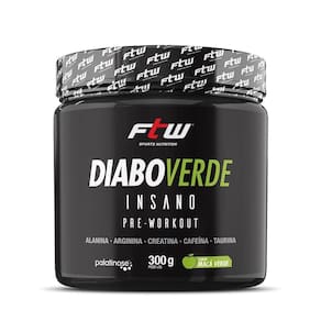 Diabo Verde Insano 300G Pré Treino Maçã Verde Fitoway