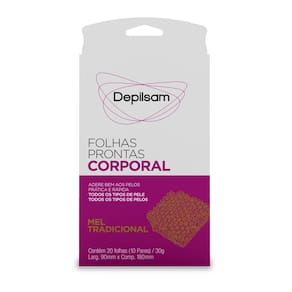 Folhas Prontas Corporal Depilsam Mel 10 Pares