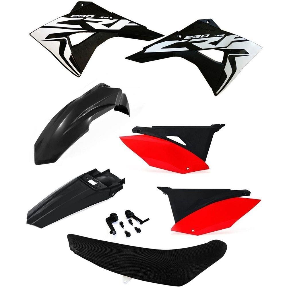Kit Plástico Biker Next Crf 230 Adesivos E Banco Avtec