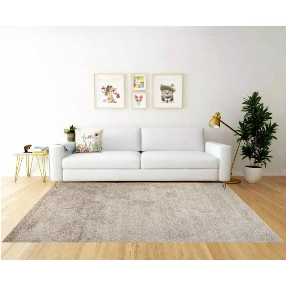 Tapete Sala Escritório 1,00 X 1,50 m Macio Antider. Areia