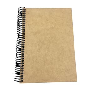 Caderno Capa Mdf Lisa Tamanho M 1/4 - 96 Folhas 20X14 Cm