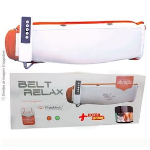 Combo Cinta Modeladora Vibratória Mod 2021 Redutora Medidas Belt Relax® By Shoppstore Bivolt + Gel Lipo Redutor Mary Lif