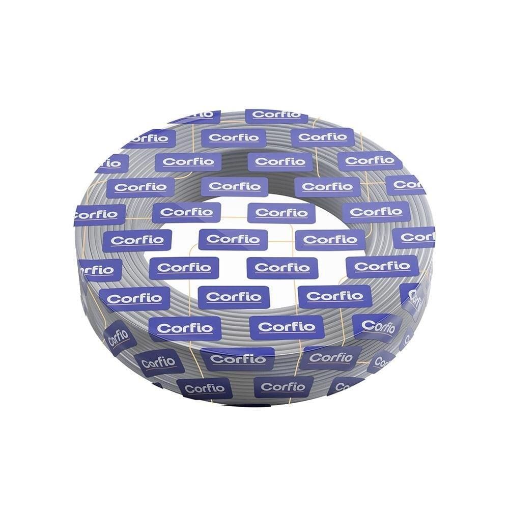 Cabo Flexível Corfio 6,0mmx100m Rolo 750V Cinza