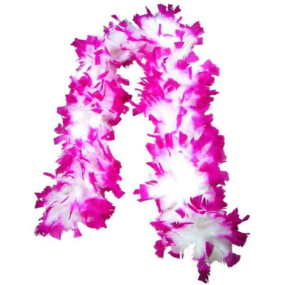 Estola de Penas Bicolor Rosa - 150cm