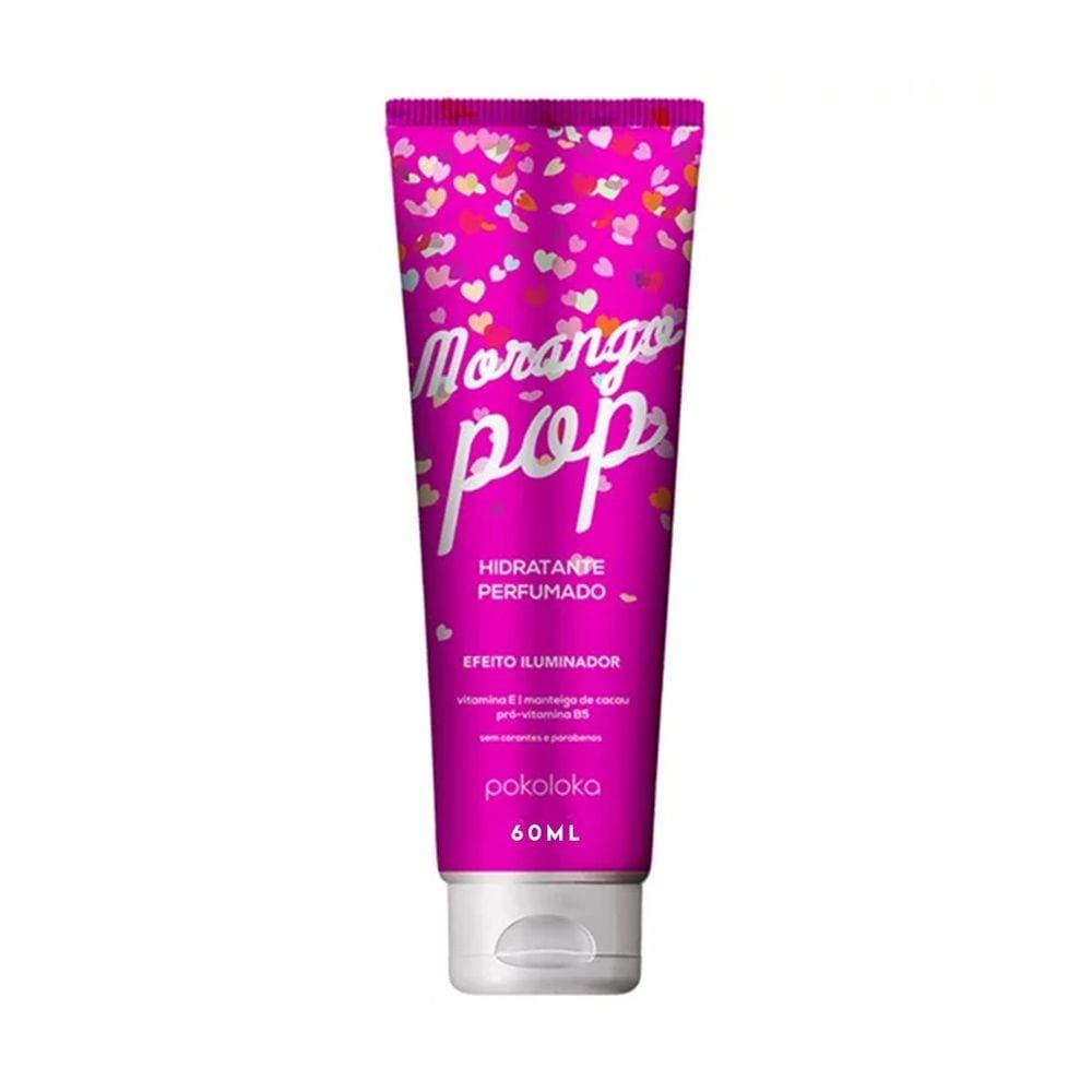 Hidratante Corporal Perfumado Morango Pop Pokoloka 60ml Kit C/2