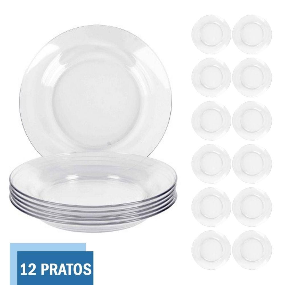 Prato Temperado 22cm Fundo Astral Refeição Duralex - 12 Unid
