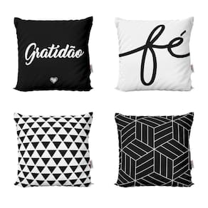 Almofadas Decorativas Preto E Branco Para Sofá 40X40