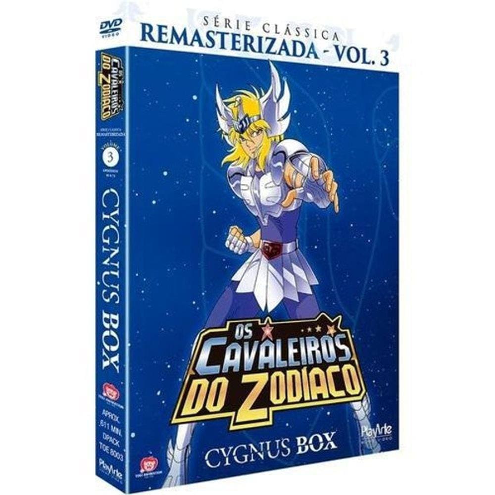Box Dvd Os Cavaleiros Do Zodíaco Cygnus Remasterizada Vol.3