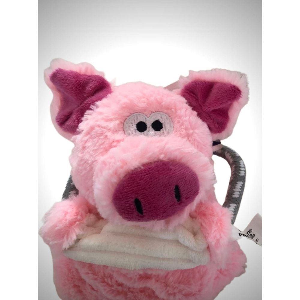 Brinquedo Pet Porquinho Rosa Com Puxador E Som