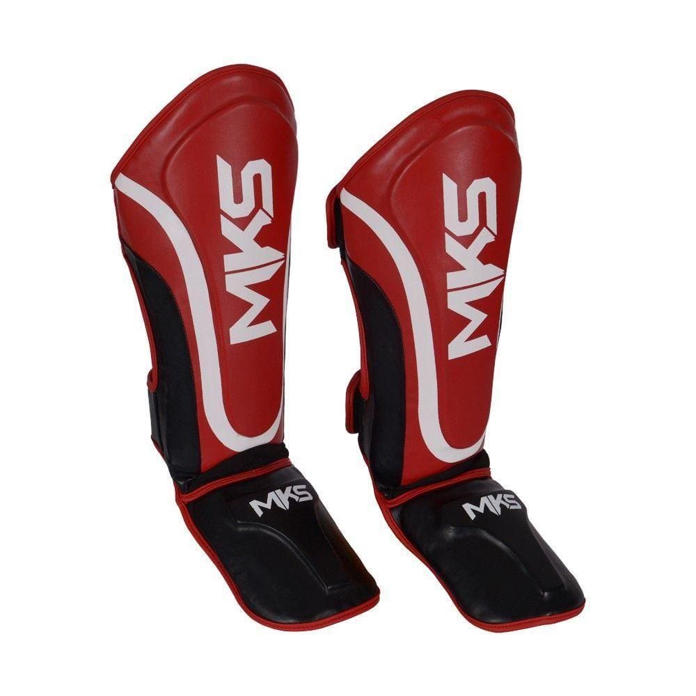 Caneleira Muay Thai Kickboxing Mks Prospect Preto/vermelho G