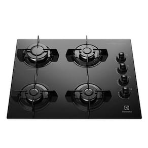Cooktop a Gás Electrolux Mesa de Vidro com 04 Bocas Preto - KE4GP