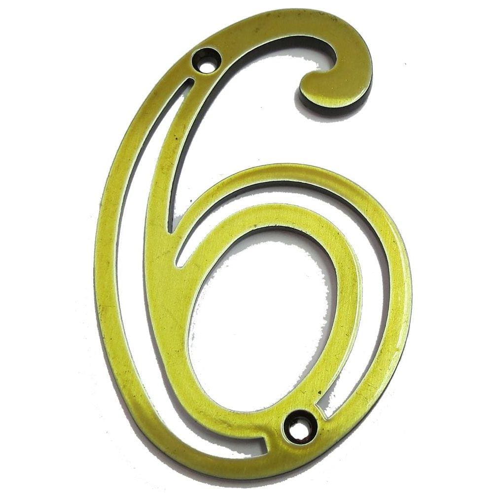 Número em Zamak N6 Oxidado Colonial Lafonte