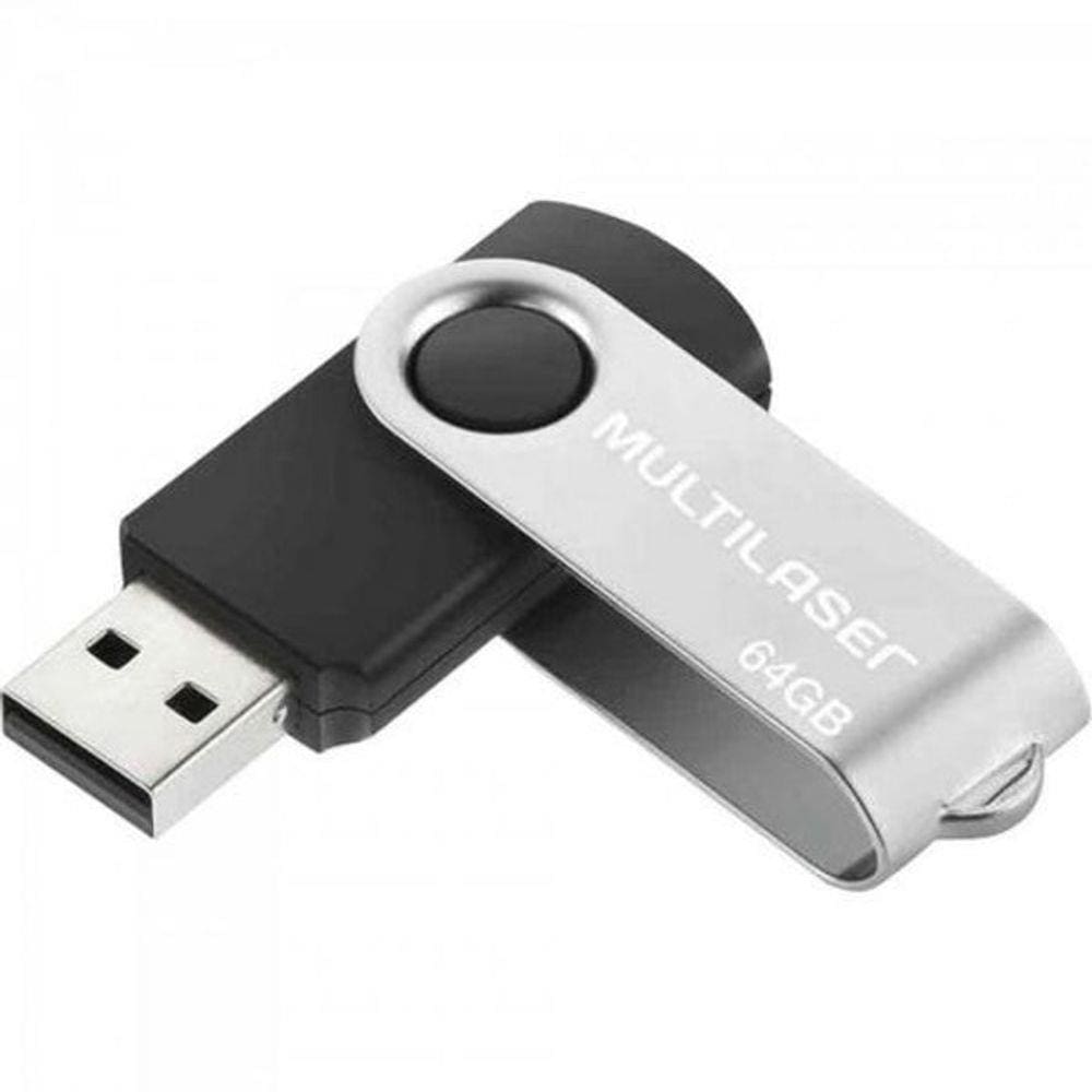 Pen Drive 64Gb Twist Pd590 Preto Multilaser