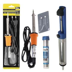 Kit Ferro Solda+Tubete Estanho com Resina e Sugador 220V 60W