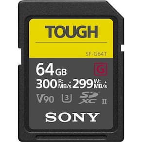 Cartão SDXC Sony 64GB SF-G Tough Serie G UHS-II V90 300 MB/s (SF-G64T/T1)