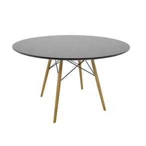 Mesa de Jantar Redonda Eiffel Rivatti Preto