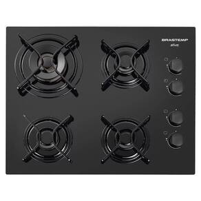 Cooktop Brastemp 4 Bocas Vidro Preto Bivolt BDD61AE