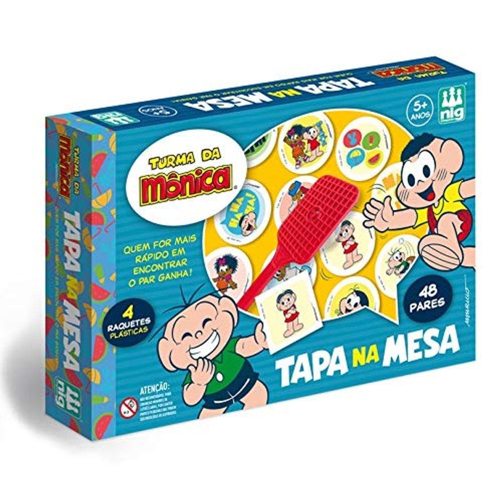 Jogo Tapa na Mesa Turma da Mônica, Nig Brinquedos