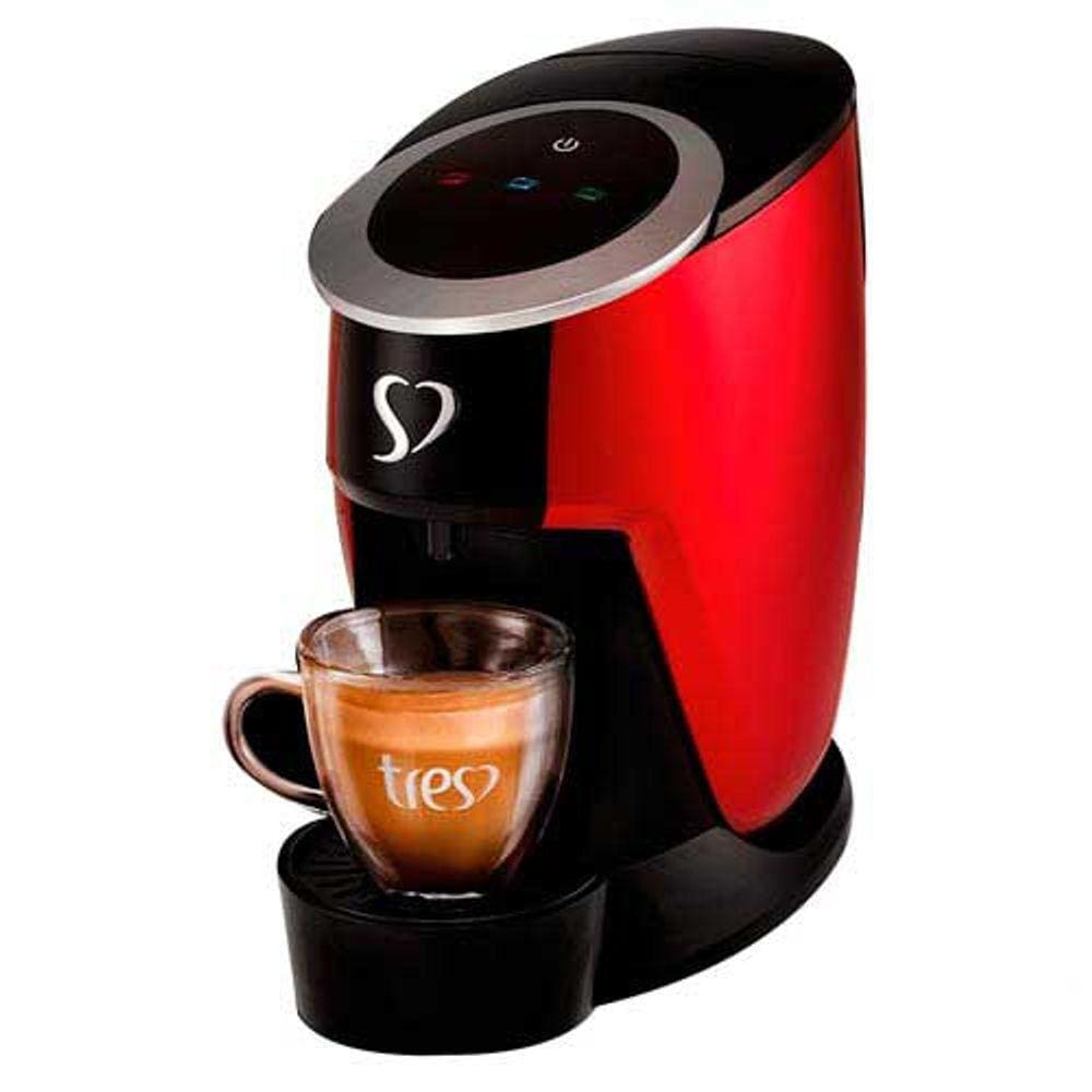 Cafeteira TRES 3Corações Touch Vermelha para Café Espresso Automática - 2003899