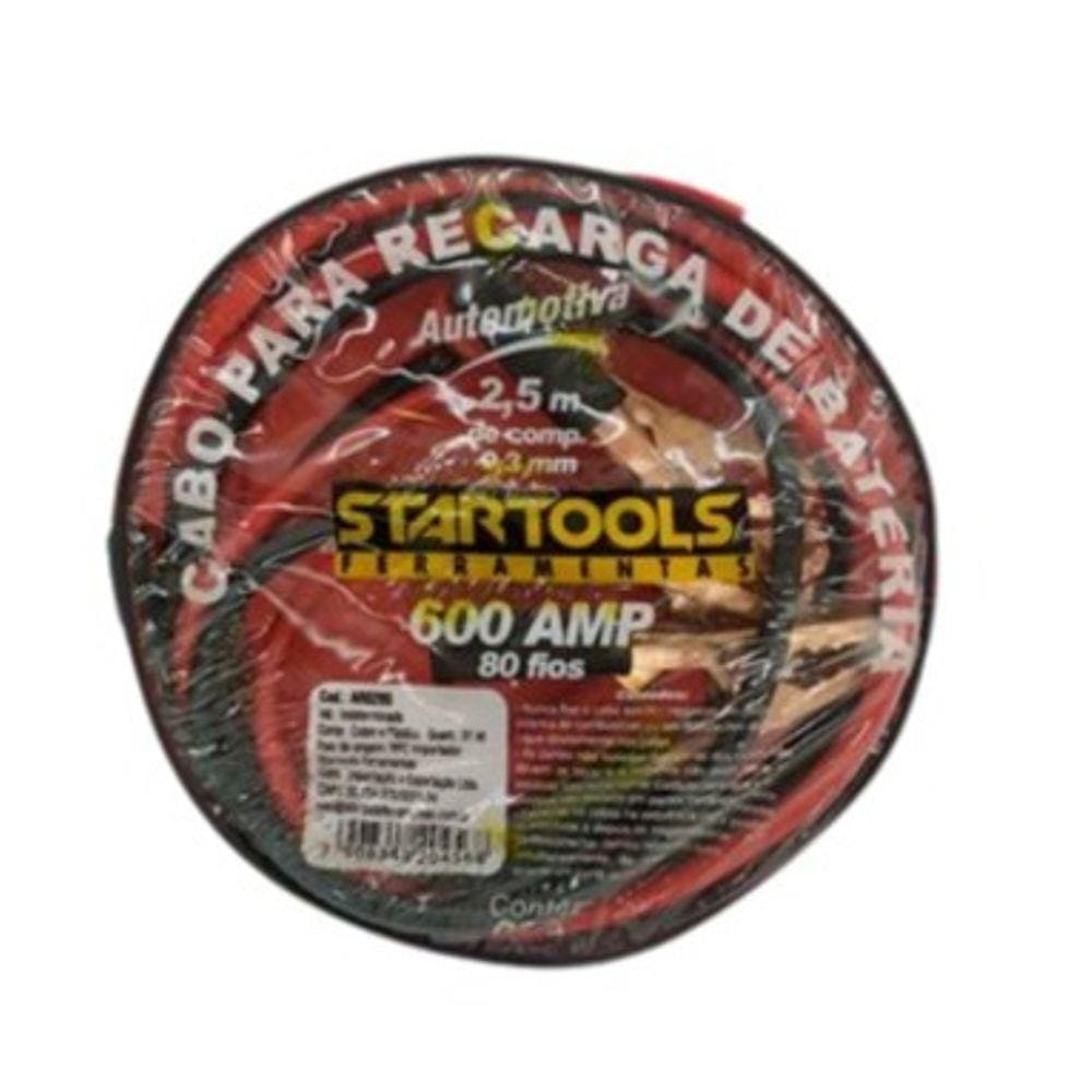 Cabo Para Recarga De Bateria 600 amp. Cabo chupeta Startools