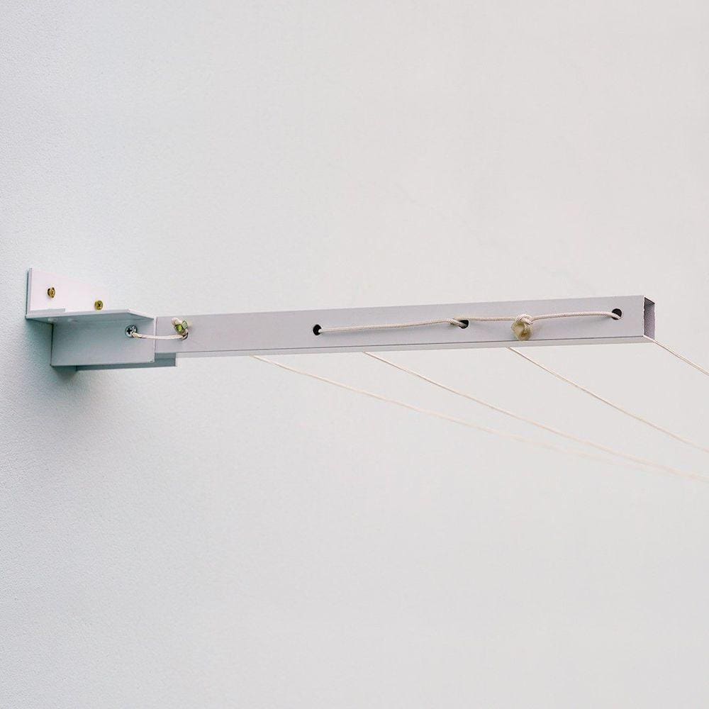 Varal Dobrável Articulável Basculante De Parede Muro - Branco