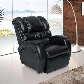 Poltrona do Papai Reclinável Imperial Império Estofados Preto