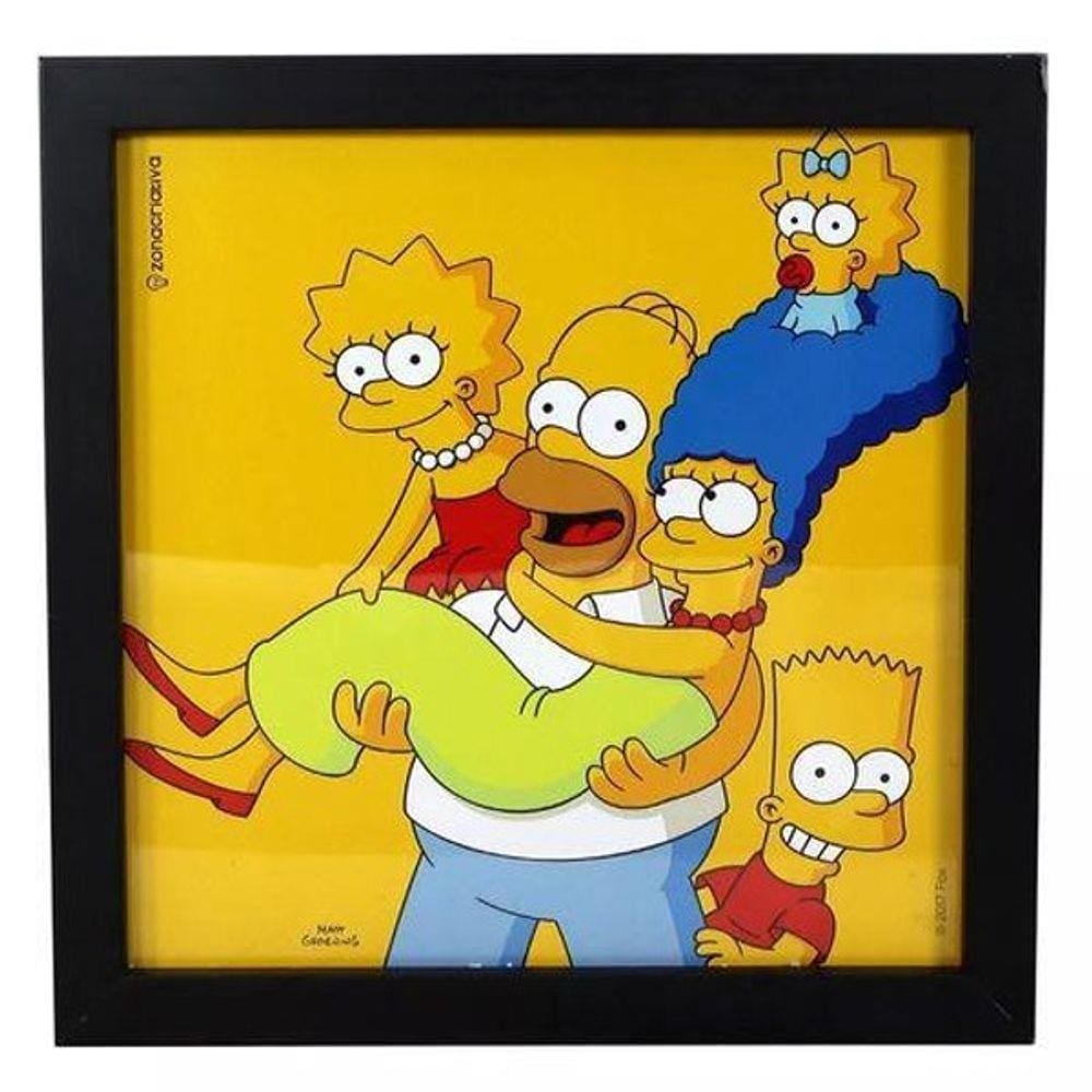 Quadro Família Simpsons Zona Criativa