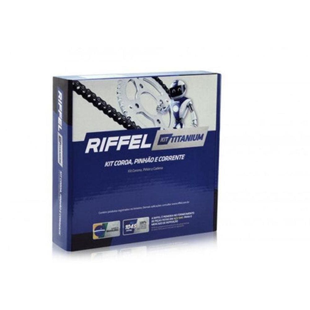 Kit Relação Titan 150 Fan Cg Transmissão Riffel 1045 Fan150