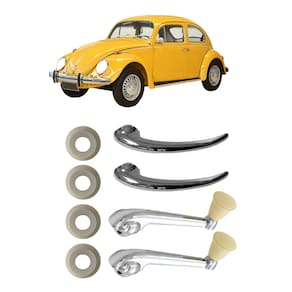 Kit Maçaneta Manivela Roseta Porta Fusca Até 70 Ghia Marfim
