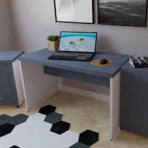 Mesa de Escritório Natus 40mm 160 Bramov Móveis Branco/Azul