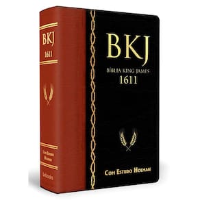 Biblia de Estudo King James 1611 Holman marrom e preta