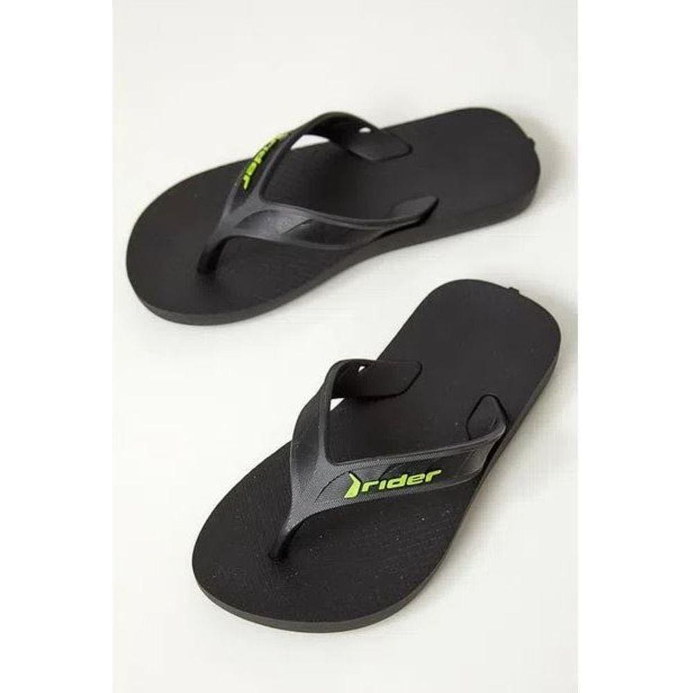 Chinelo Casual Infantil Masculino Dedo Borracha Rider 11579 - 30 - Preto