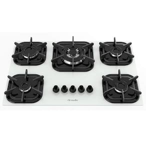Cooktop 5 Bocas com Queimador Tripla Chama Bivolt Mueller Branco