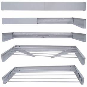 Varal Magico 4 varetas Aluminio 60cm - Dobravel Branco