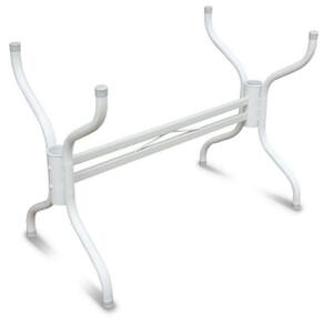 Base Para Mesa De Jantar Branca Vidro Madeira Granito