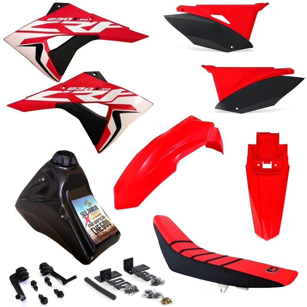 Kit Plástico Biker Next Completo Crf 230 Adaptável Xr 200 Xr 250