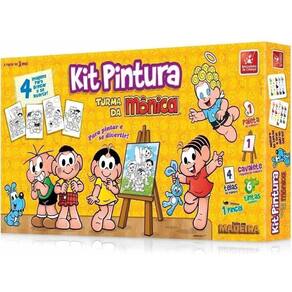 Kit Pintura Patrulha Canina com Cavalete Tintas e Tela Infantil