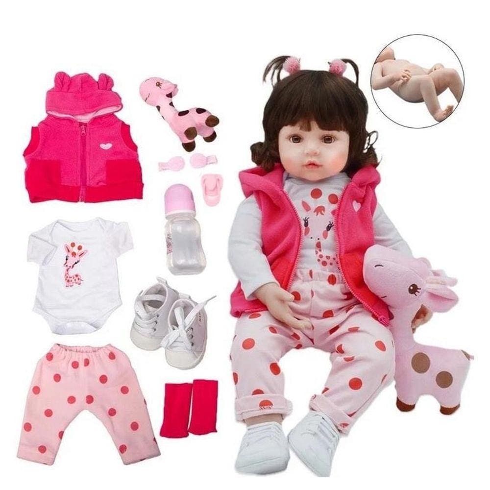 Boneca Bebê Reborn 100% Silicone 23 Itens + Bolsa Maternidade