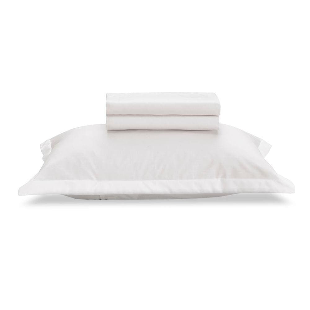 Jogo De Cama Solteiro King Karsten 180 Fios 3 Peças Branco