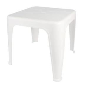 Mesa De Plástico De Apoio Multiuso Branca 43X51Cm Mor