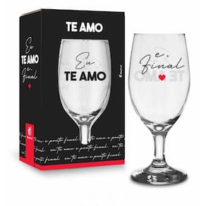 Taça Windsor 330Ml Na Caixa - Te Amo E Ponto Final Presente