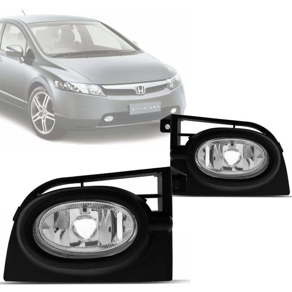 Par Farol Milha Auxiliar Honda New Civic 2006 2007 2008