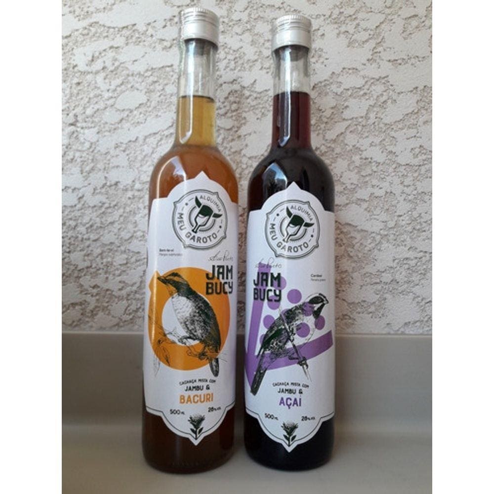 Kit Cachaça de Jambu Meu Garoto com Açaí + Bacuri 500ml cada