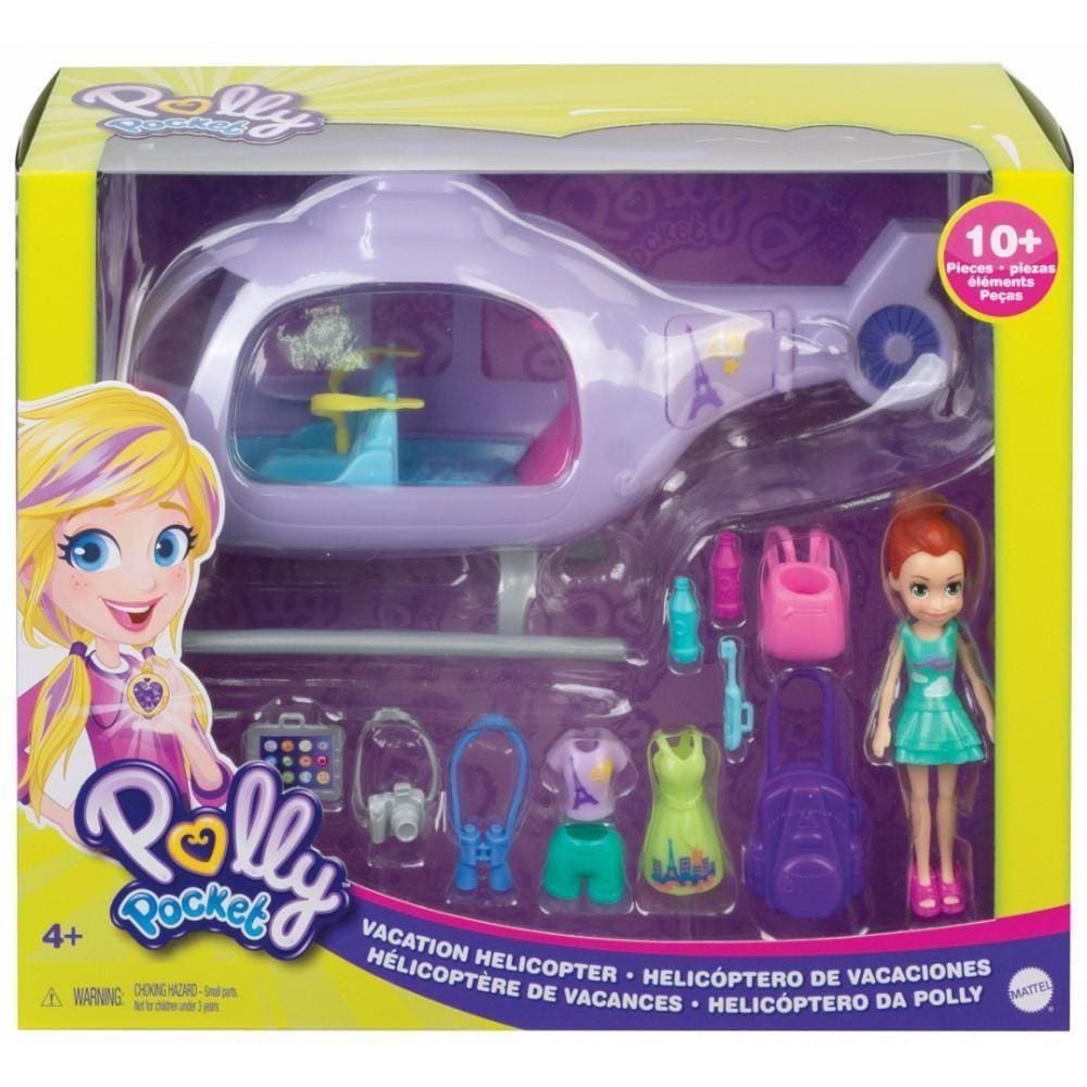 Boneca Polly Pocket Helicóptero de Aventura - Mattel