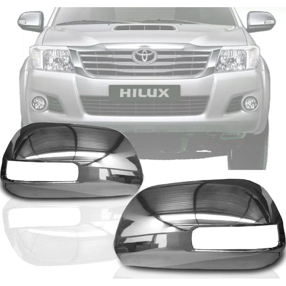 Par Capa Retrovisor Hilux Sw4 2012 2013 2014 2015 Cromado