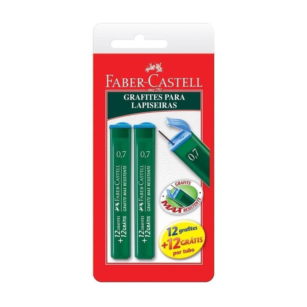 Grafite 0,7mm 24 Grafites Faber Castell - Embalagem com 2 Unidades